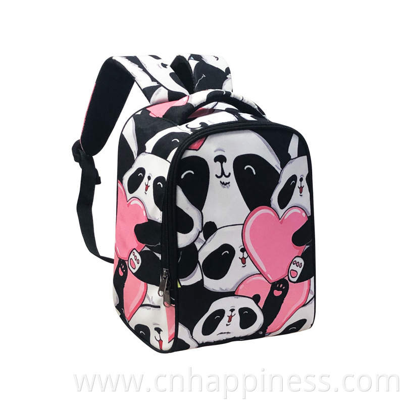 Custom all over print backpacks girl waterproof school bags panda backpack for toddlers and children